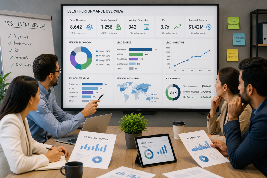 Post-event ROI analysis and reporting