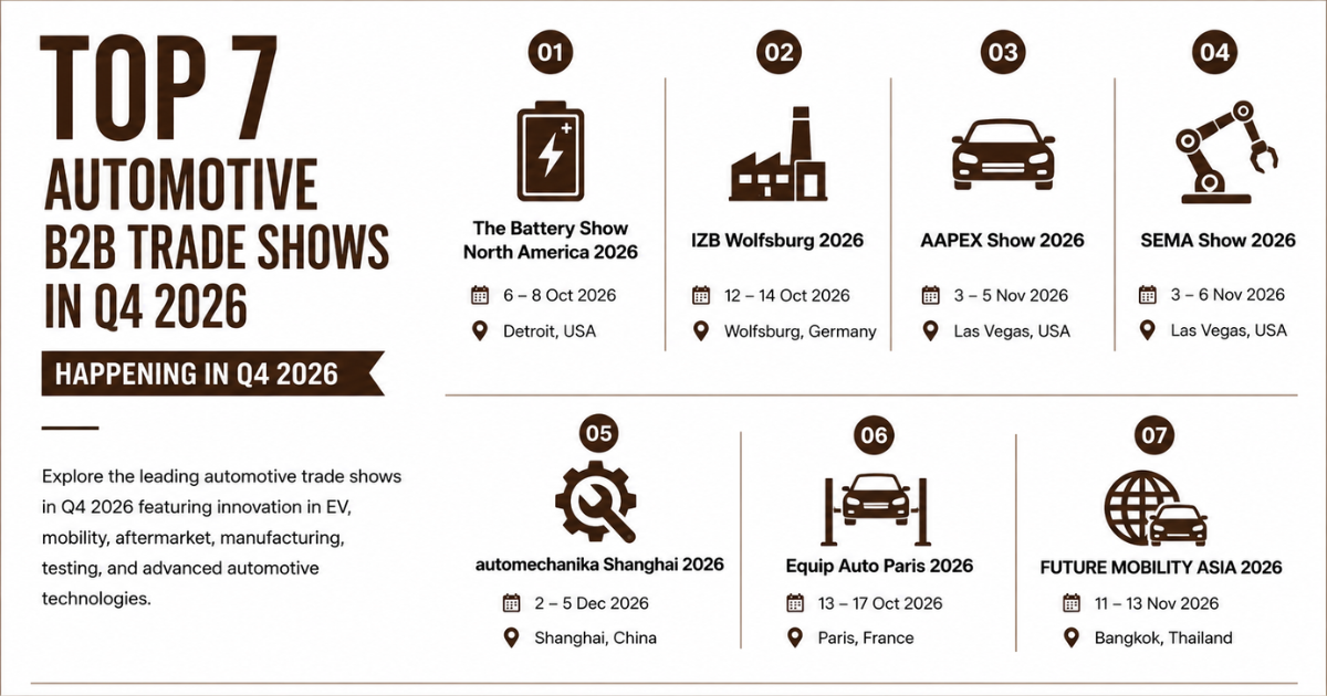 Q4 2026 Leading Automotive Trade Shows & Expos: Complete B2B Guide