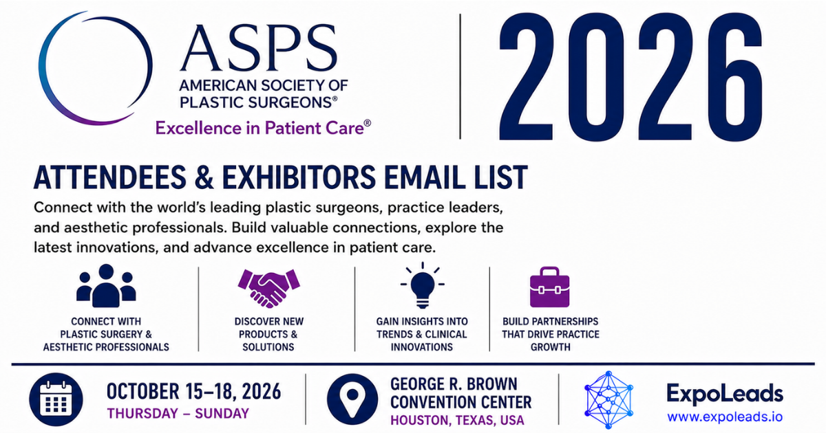 ASPS 2026 Attendees List & Exhibitors List