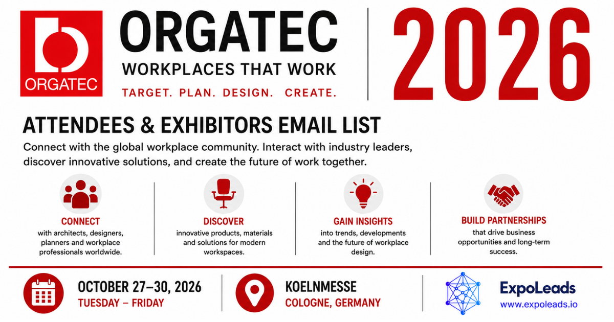 ORGATEC 2026 Attendees List & Exhibitors List