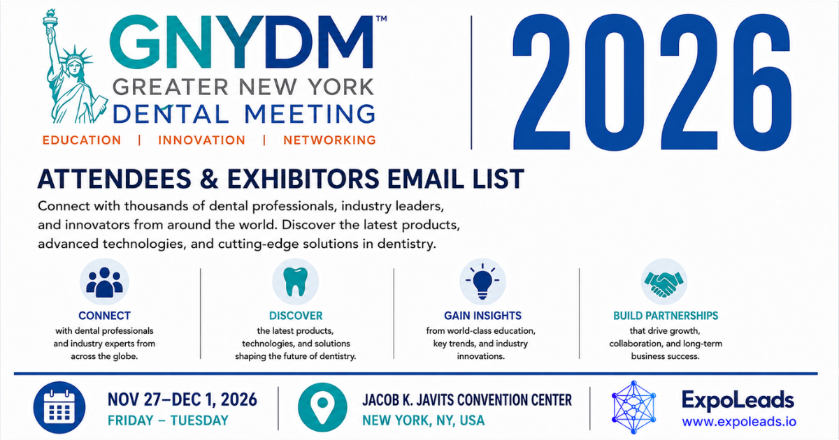 Greater New York Dental Meeting 2026 Attendees List & Exhibitors List