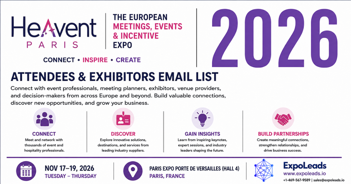 Heavent Paris 2026 Attendees List & Exhibitors List