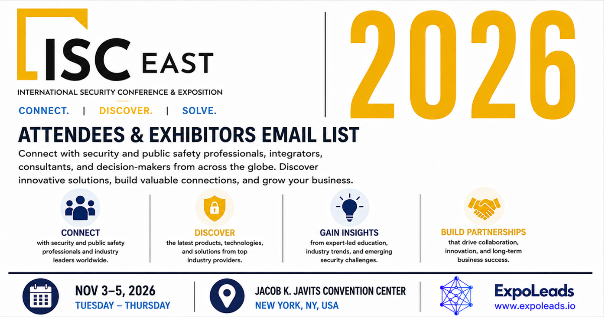 ISC East 2026 Attendees List & Exhibitors List