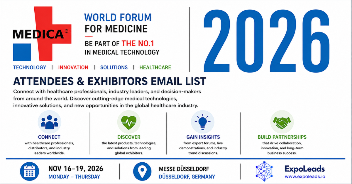 MEDICA 2026 Attendees List & Exhibitors List Contact Database