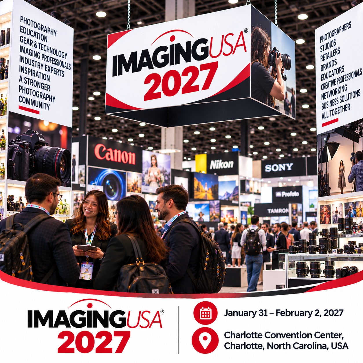 Imaging USA 2027 Attendees List & Exhibitors List for professional photography and imaging industry contacts
