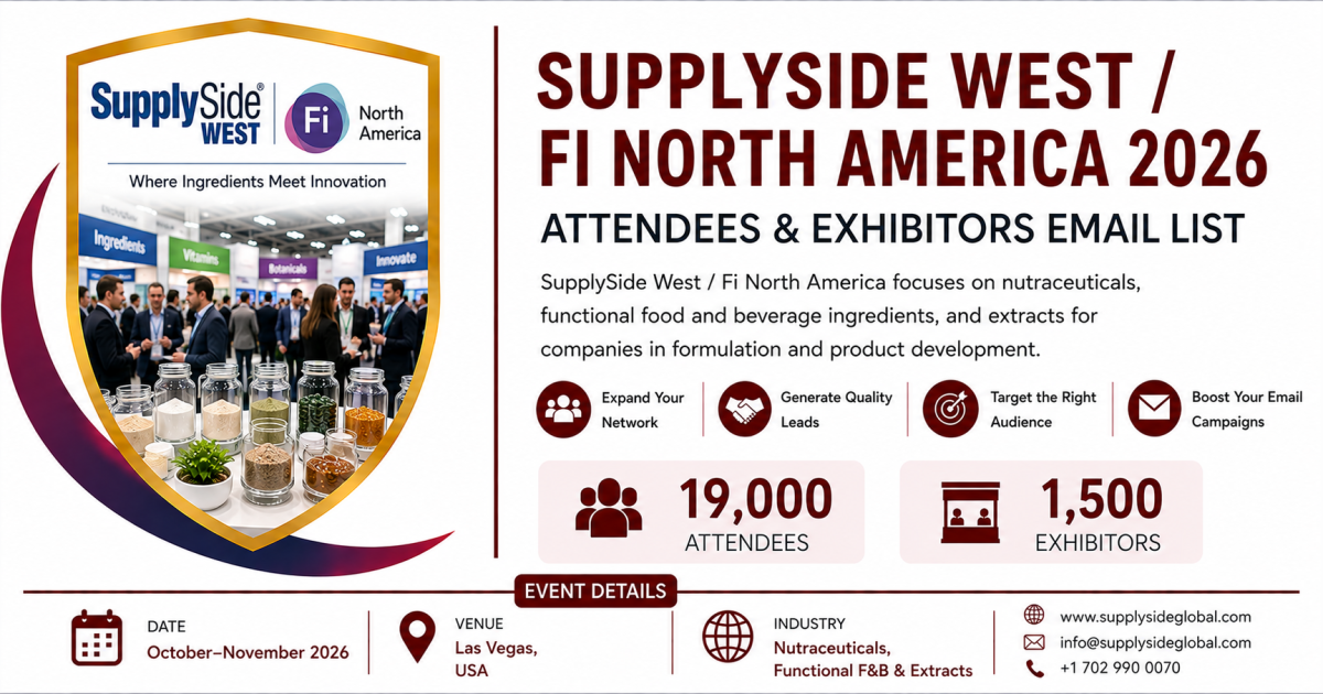 SupplySide West 2026 Attendee Expo