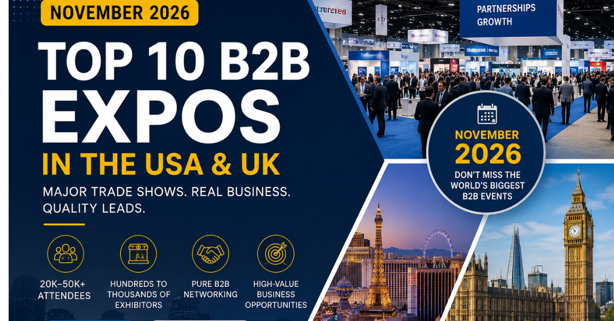 November 2026: Top 10 B2B Expos in the USA & UK